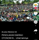 Aksi penolakan DOB yang viral di media sosial. [Foto: @laskarmatahari22]