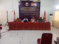 Sosialisasi Penjaringan dan Pembentukan Kantor Penghubung di Provinsi Papua Barat bertempat di Aula STIH Sanggeng Manokwari, Kamis (21/4/2022). [Foto: WRP]