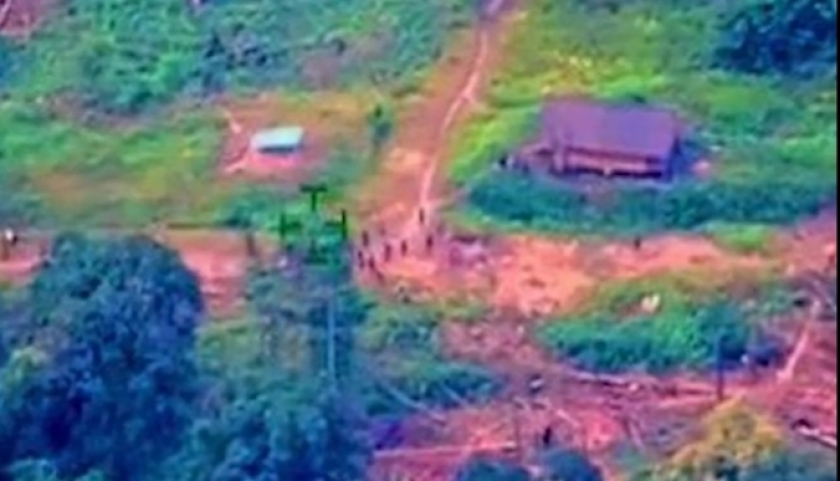 Citra Udara Mengidentifikasi Markas Panglima KKB. [Foto: Tangkapan layar Pos-Kupang.com]