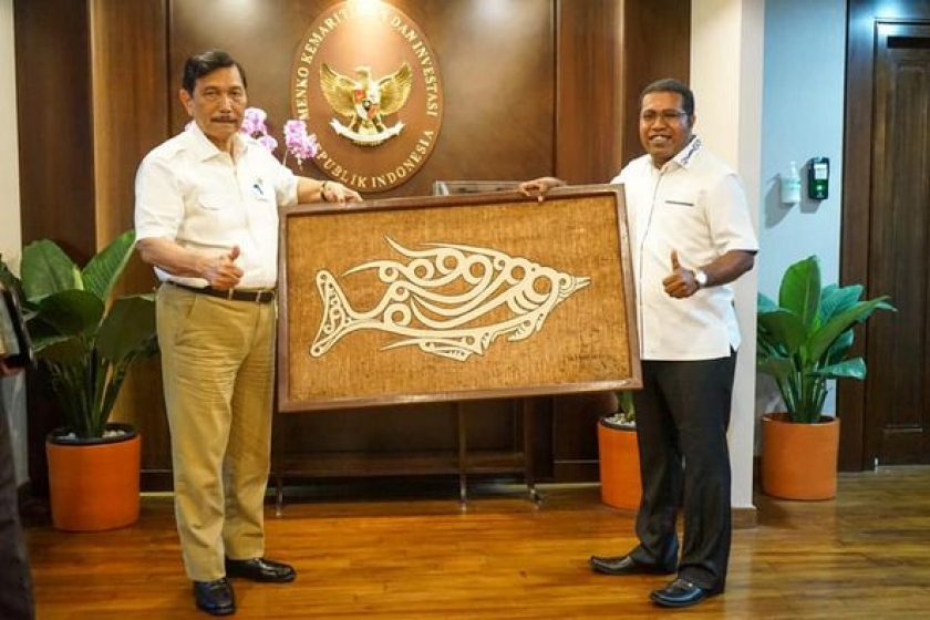 Bupati Biak Temui Menko Marves Minta Dukungan Sejumlah Program.