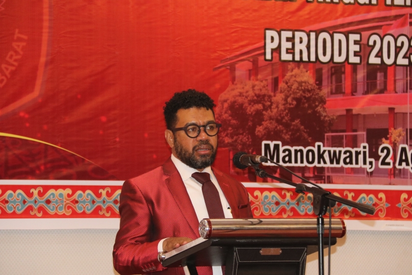 Pelantikan Pejabat Struktural STIH Manokwari, Selasa (2/8/2023).