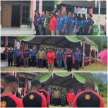 Pengenalan Kehidupan Kampus Mahasiswa Baru (PKKMB) tahun akademik 2023-2024 di STIH kelas C Momi Waren, kabupaten Manokwari Selatan, Jumat (4/8/2023).